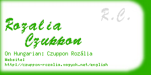 rozalia czuppon business card